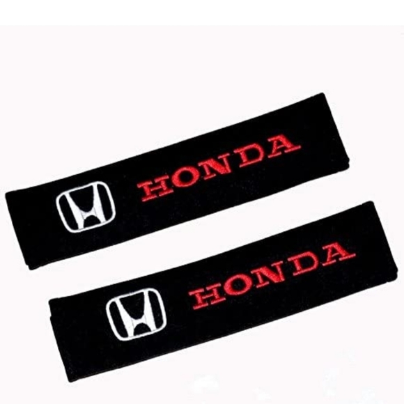 Set Of (2) new Honda car seat belt embroidered seat belt shoulder pads - Picture 1 of 1